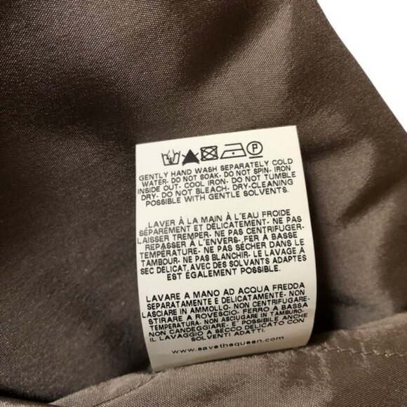 Save the Queen Dress XL Gray and Black Sleeveless Satin - Picture 13 of 16